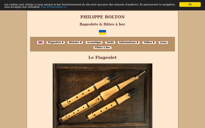 Screenshot of flageolet.fr