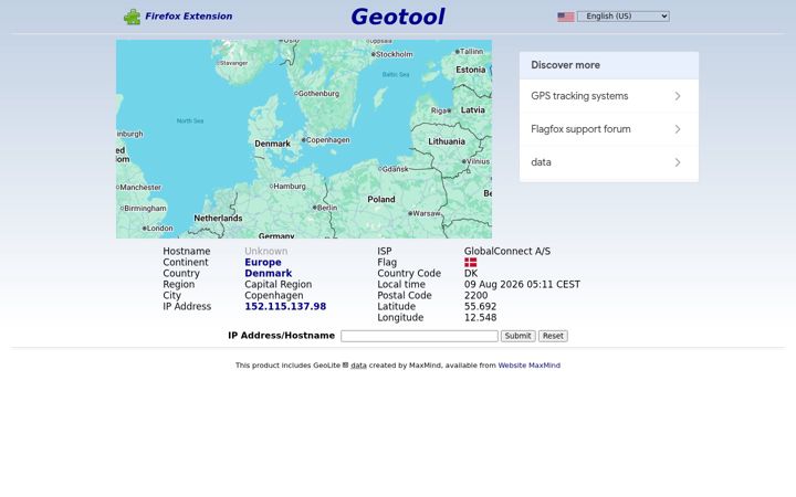 Screenshot of flagfox.net