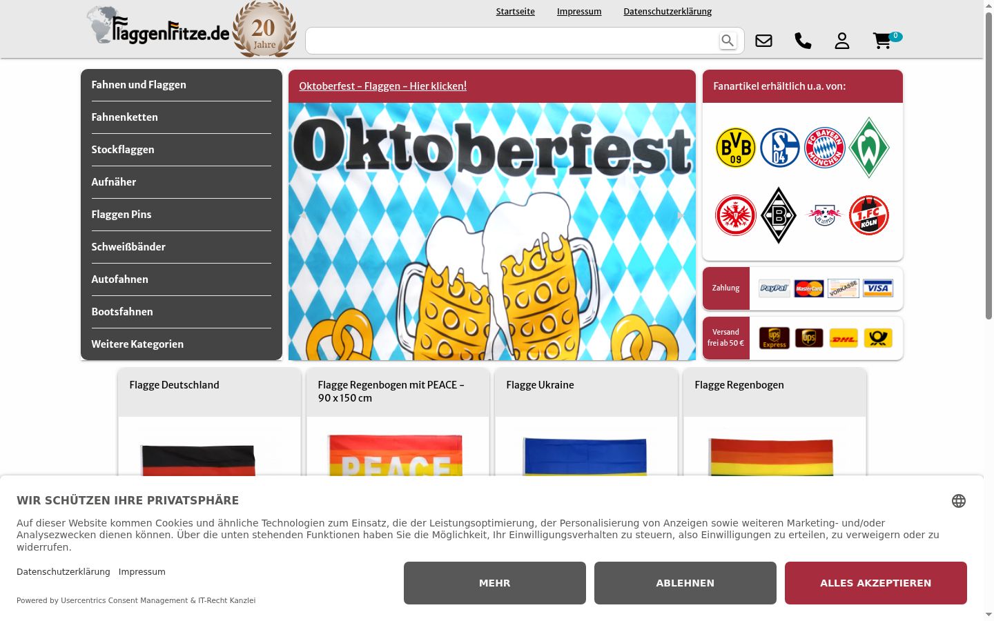 Screenshot tal-banner tal-kunsens muri qabel kwalunkwe interazzjoni