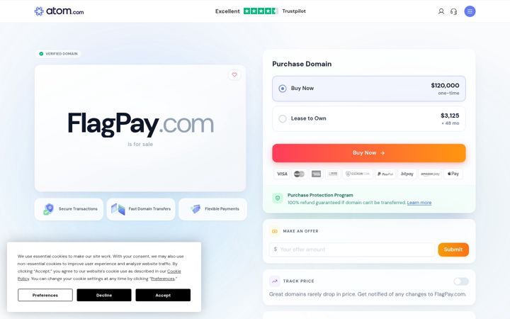 Screenshot of flagpay.com