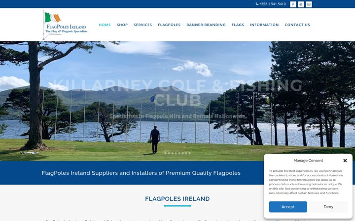 Ekrano kopija flagpoles.ie