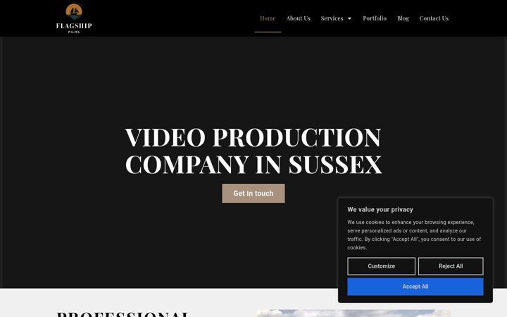 Screenshot of flagshipfilms.co.uk
