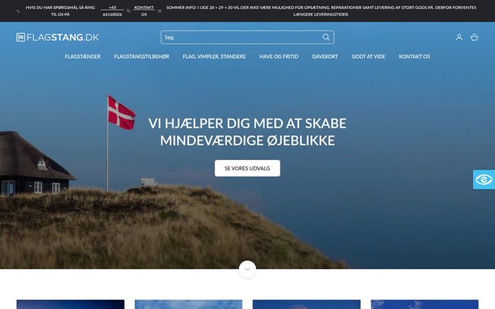 Screenshot van flagstang.dk
