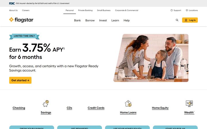 Screenshot of flagstar.com