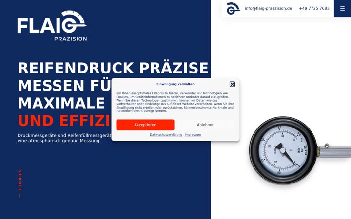 Screenshot of flaig-praezision.de