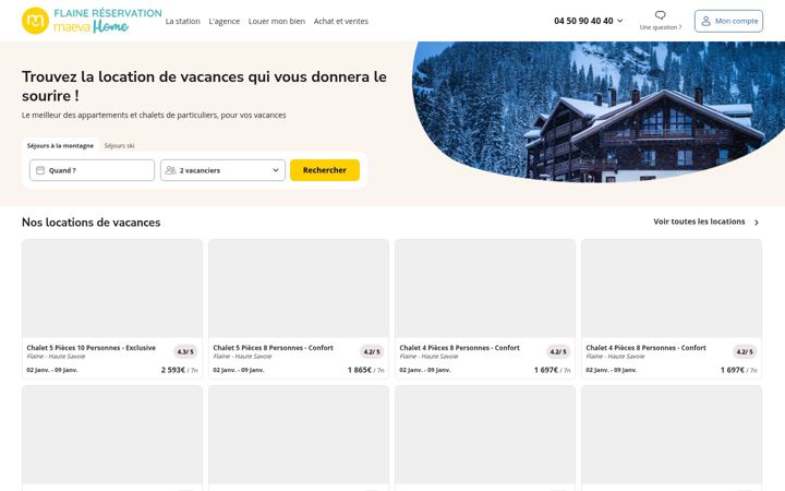Screenshot of flaine-reservation.com