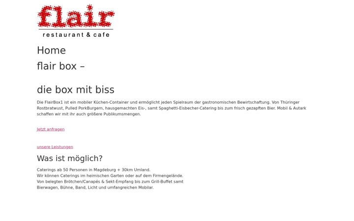 Screenshot of flair-box.de