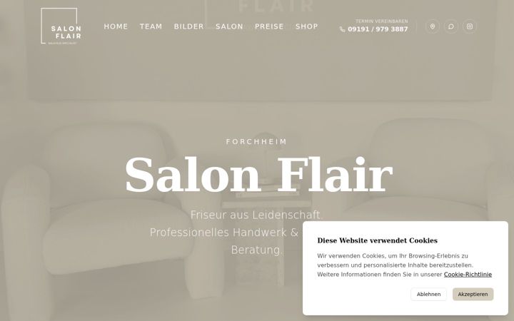 Screenshot of flair-forchheim.de