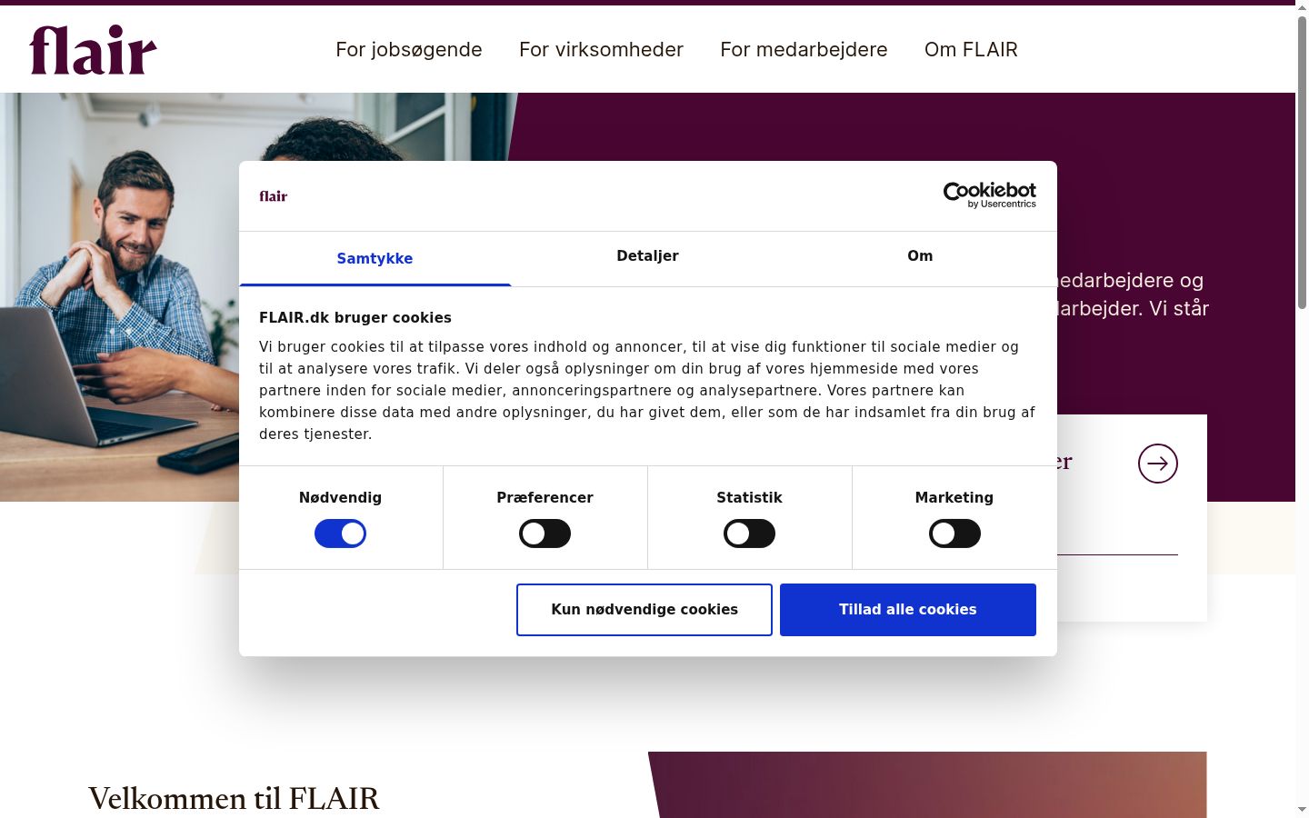 Zrzut ekranu banera zgody wyświetlanego przed jakąkolwiek interakcją