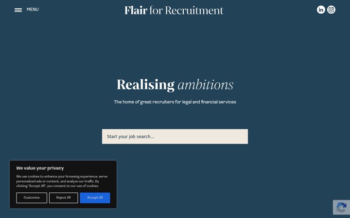 Snímek obrazovky flair4recruitment.co.uk
