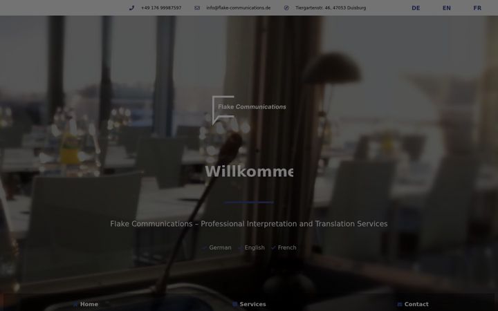 Zrzut ekranu flake-communications.de