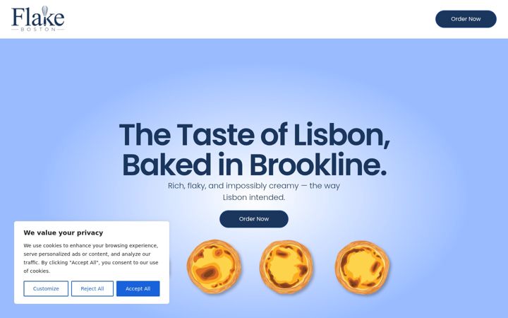 Screenshot of flakebakery.com