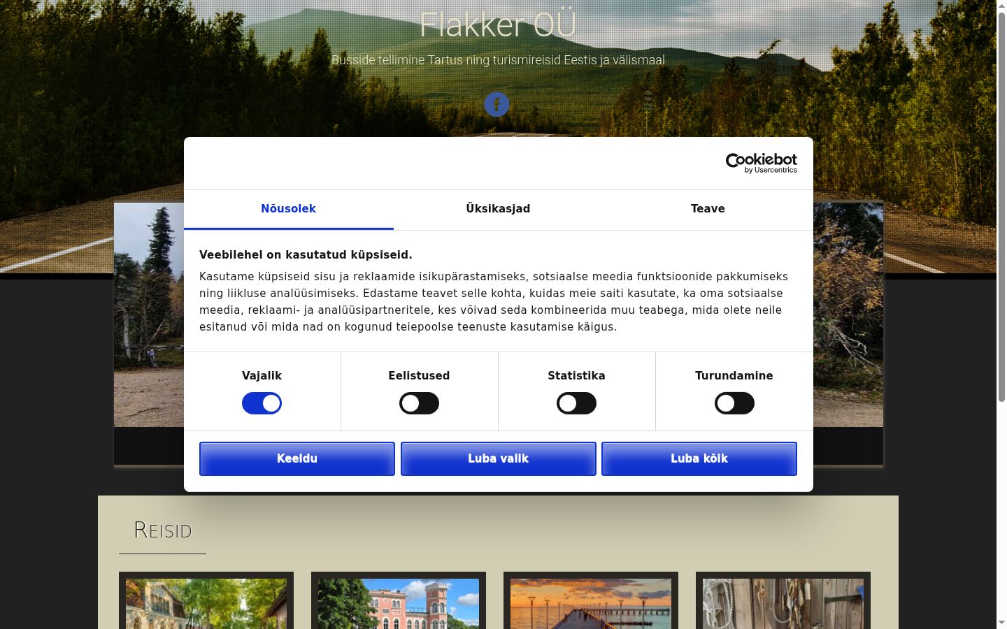Screenshot tal-banner tal-kunsens muri qabel kwalunkwe interazzjoni