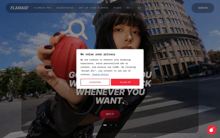 Screenshot of flamaid.com