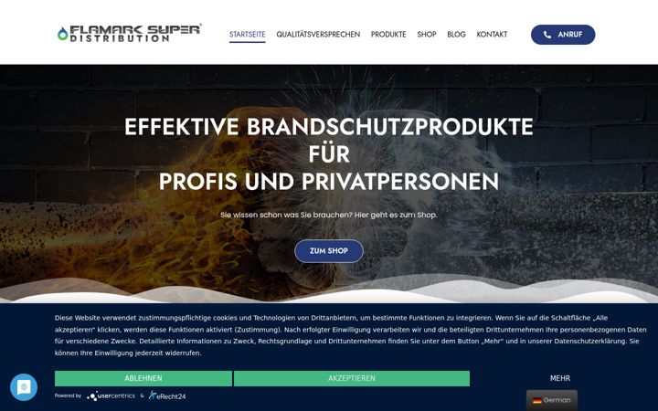Zrzut ekranu flamarksuper.de