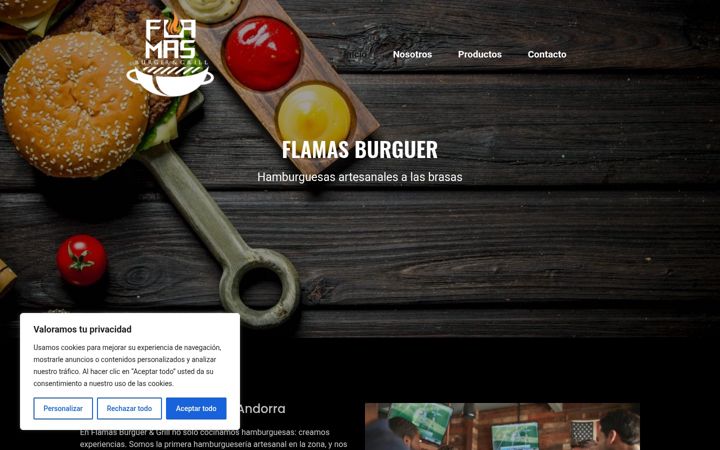 Screenshot of flamas-burger.es