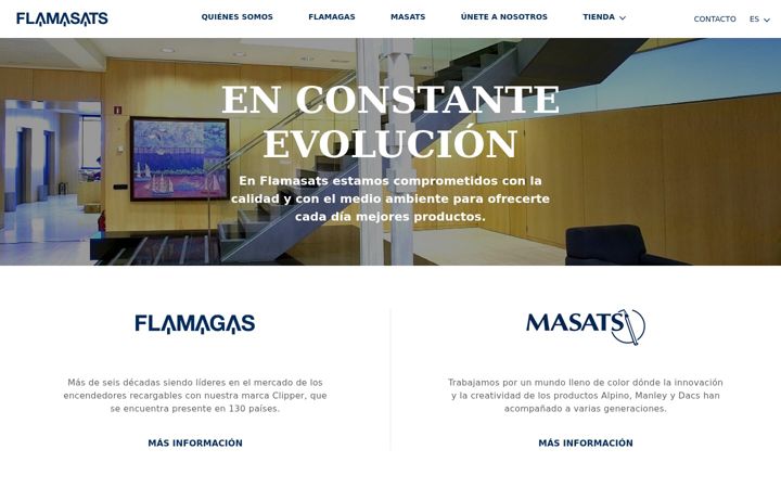 Screenshot of flamasats.com