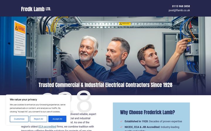 Screenshot of flamb.co.uk