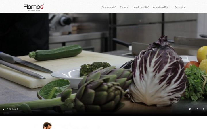Screenshot of flamberestaurant.it