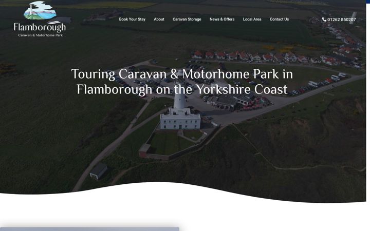 Screenshot of flamboroughcaravanpark.co.uk