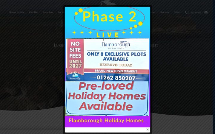 Snimka zaslona za flamboroughholidayhomes.co.uk