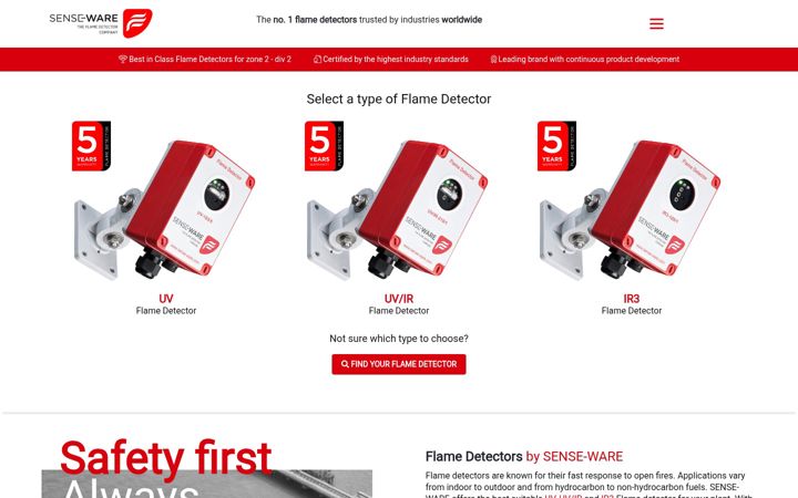 Screenshot of flame-detector.com