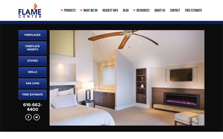 Screenshot of flamecenter.com