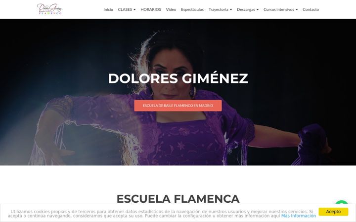 Screenshot of flamencodoloresgimenez.com