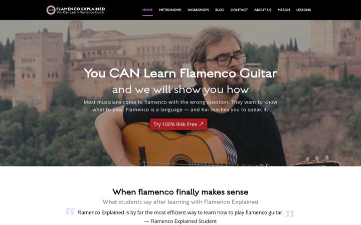 Screenshot of flamencoexplained.com