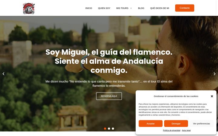 Screenshot of flamencoyalhambratours.com