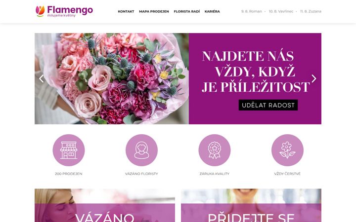 Screenshot of flamengo-kvetiny.cz
