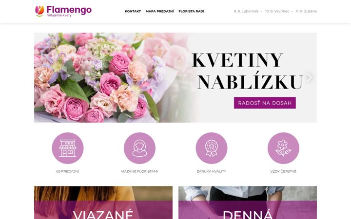 Screenshot of flamengo-kvety.sk
