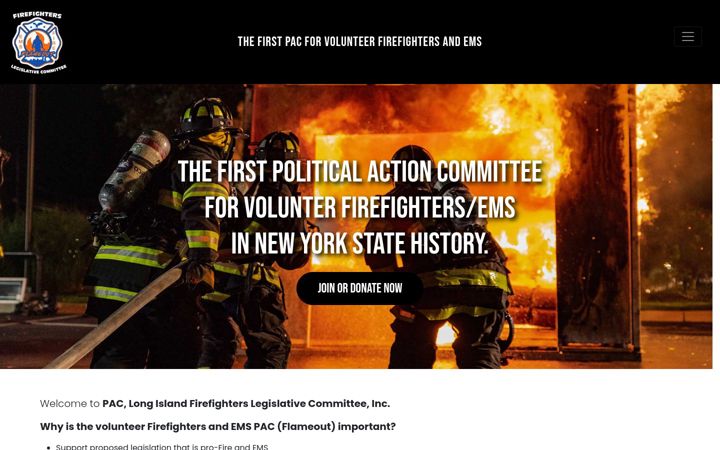 Screenshot of flameoutpac.com