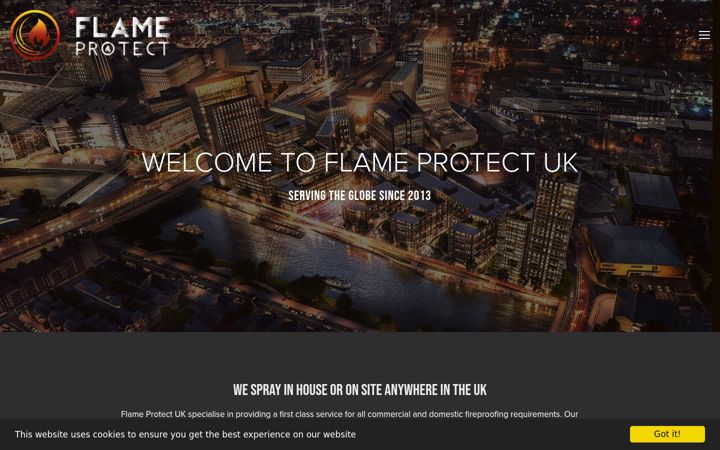 Screenshot of flameprotectuk.com