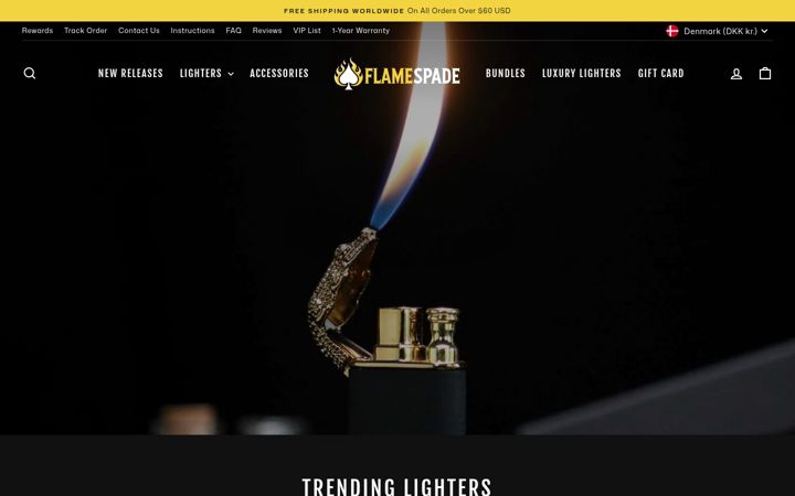Screenshot of flamespade.com