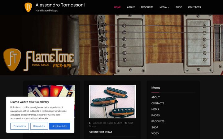Screenshot of flametone.com