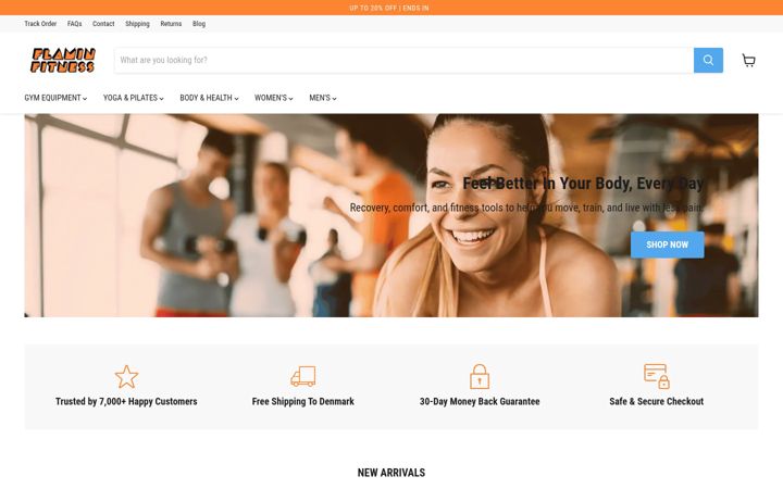Zrzut ekranu flaminfitness.com