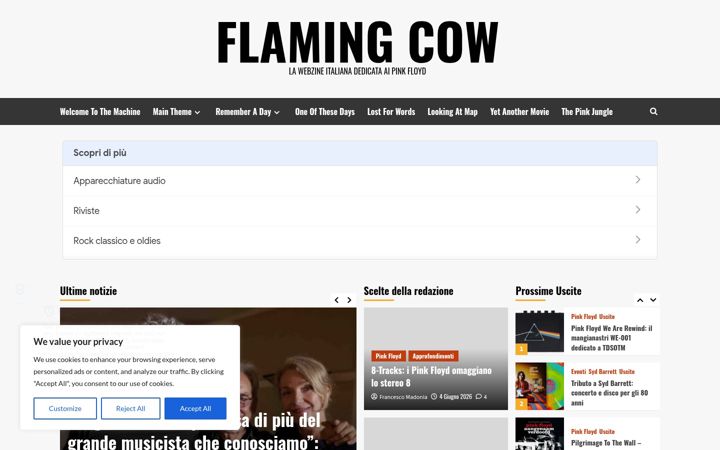 Screenshot του flamingcow.it