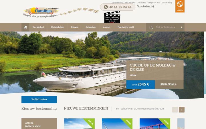 Screenshot of flamingo-busreizen.be