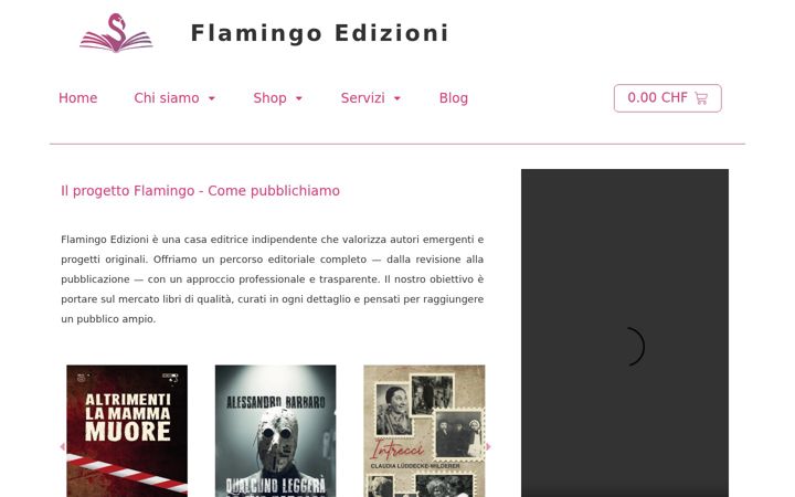 Screenshot of flamingoedizioni.com