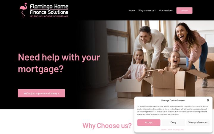 Screenshot of flamingohfs.co.uk