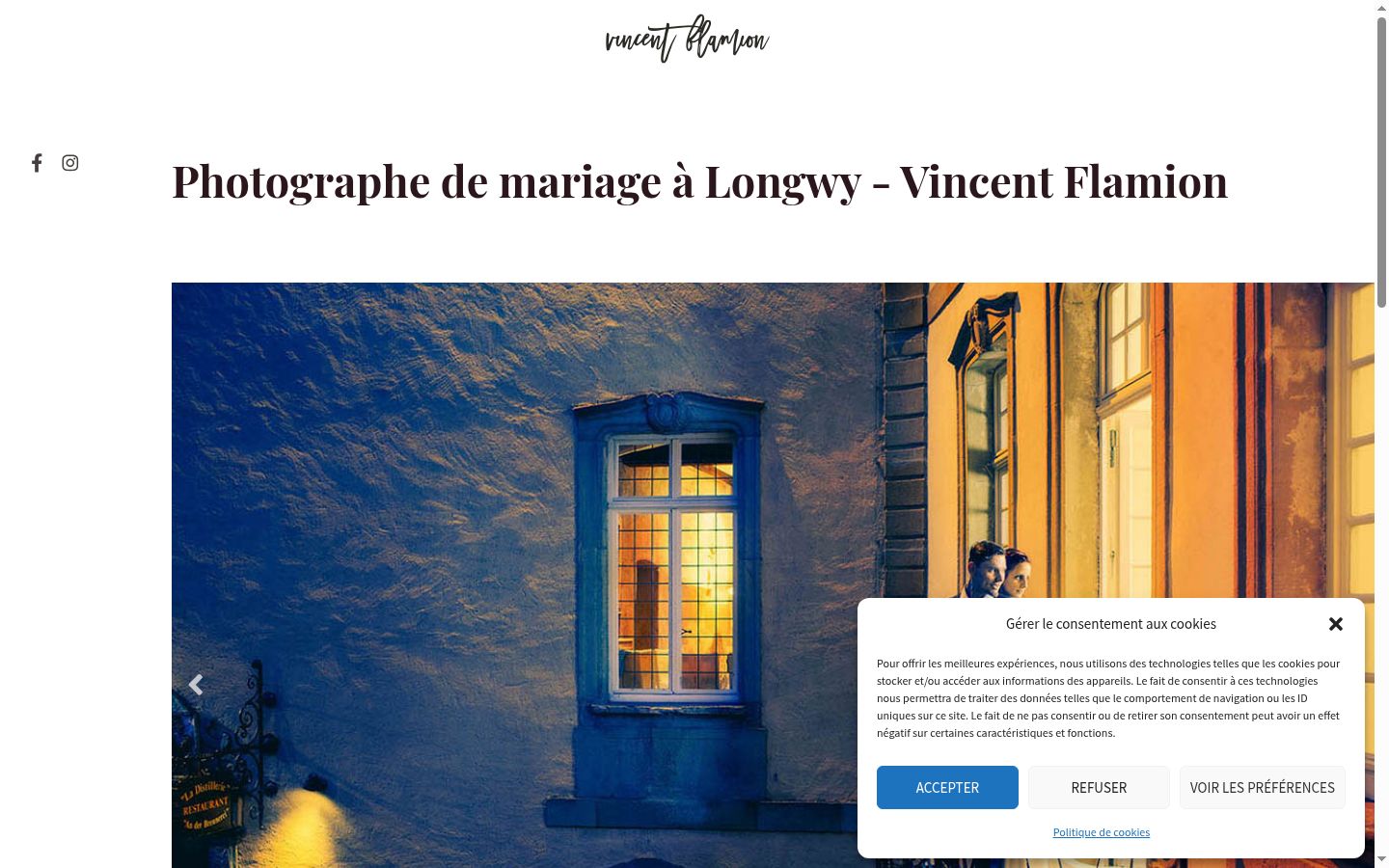 Capture d'écran de la bannière de consentement affichée avant toute interaction