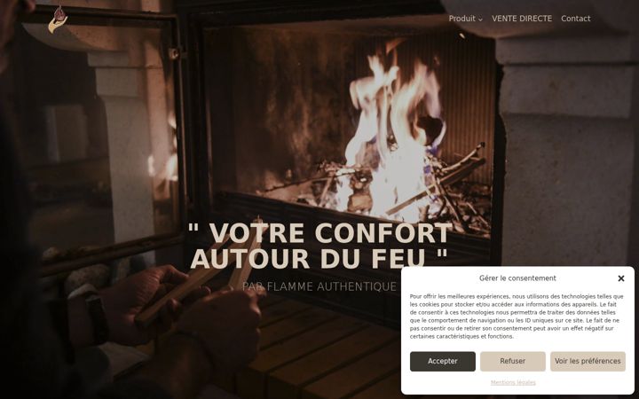 Screenshot of flammeauthentique.fr
