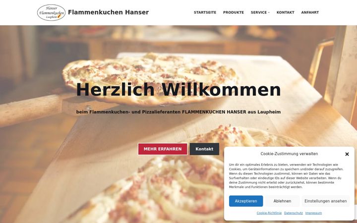 Snímek obrazovky flammenkuchen-hanser.de