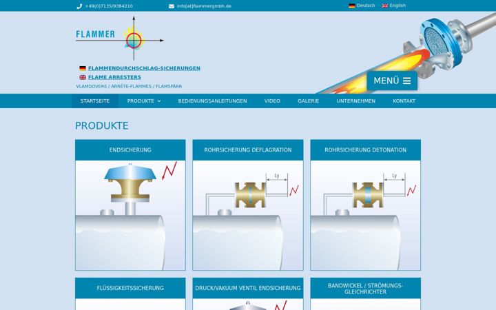 Screenshot of flammergmbh.de