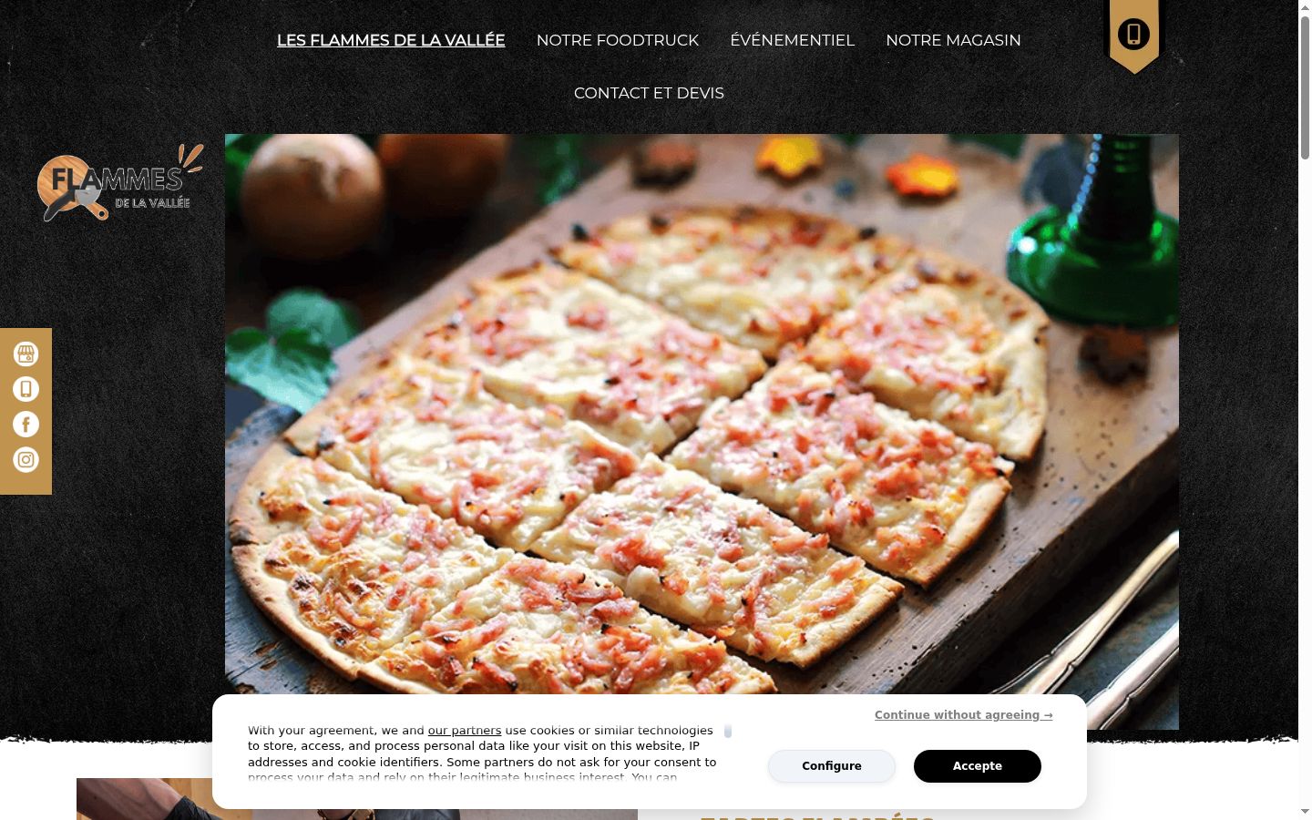 Screenshot del banner di consenso mostrato prima di qualsiasi interazione