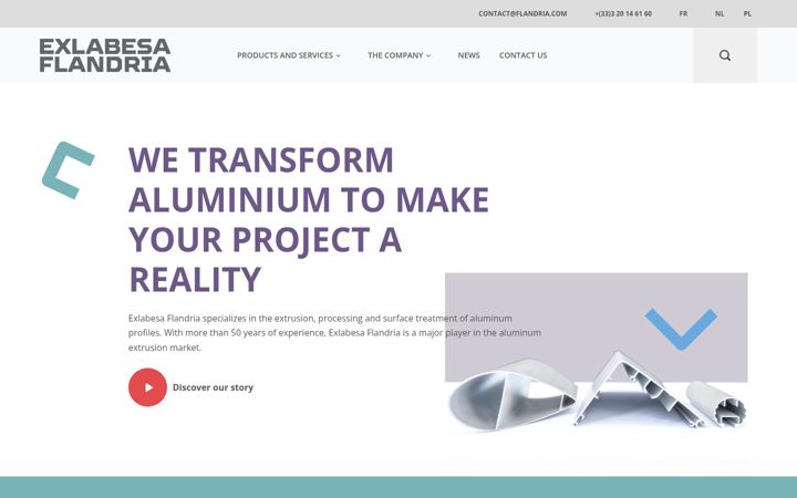 Screenshot of flandria.com