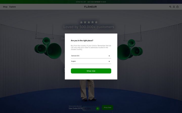 Screenshot of flaneur.eu