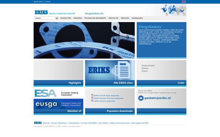 Screenshot of flangegaskets.info