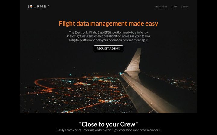Screenshot of flap.aero